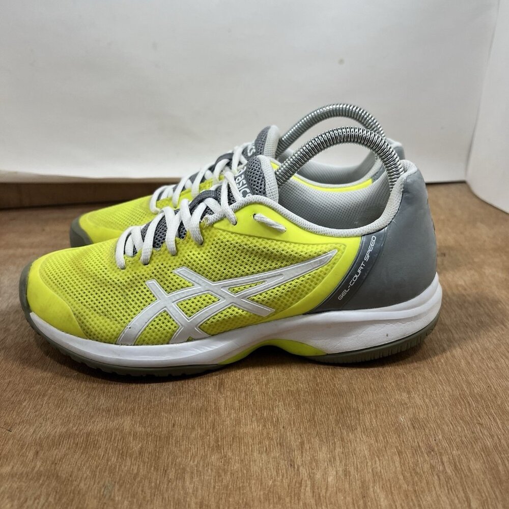 Asics Gel-Court Speed Yellow Gray Women Size 7.5 E850N Sneakers - Picture 3 of 8